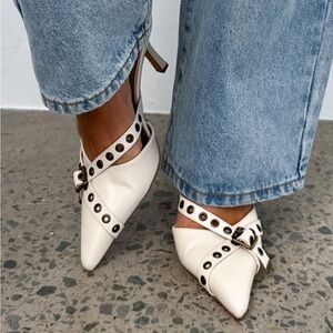 “Maxine Heels in color bone”